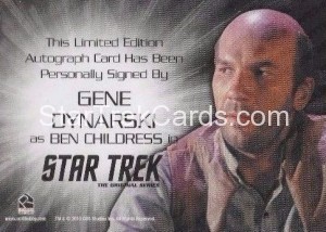 Star Trek The Original Series 50th Anniversary Trading Card Siver Autograph Gene Dynarski Back