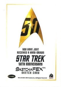 Star Trek The Original Series 50th Anniversary Trading Card Sketch Achilleas Kokkinakis Back
