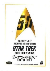 Star Trek The Original Series 50th Anniversary Trading Card Sketch Bien Flores Back