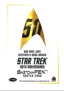 Star Trek The Original Series 50th Anniversary Trading Card Sketch Francois Chartier Back