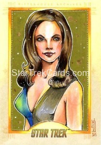 Star Trek The Original Series 50th Anniversary Trading Card Sketch Helga Wojik