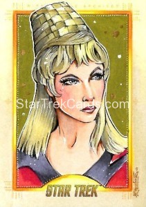 Star Trek The Original Series 50th Anniversary Trading Card Sketch Helga Wojik Alternate