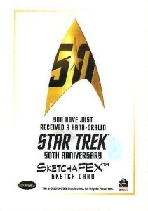 Star Trek The Original Series 50th Anniversary Trading Card Sketch Helga Wojik Back