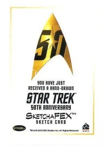 Star Trek The Original Series 50th Anniversary Trading Card Sketch Irma Ahmed Back