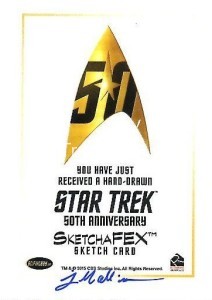 Star Trek The Original Series 50th Anniversary Trading Card Sketch Jeff Mallinson Back