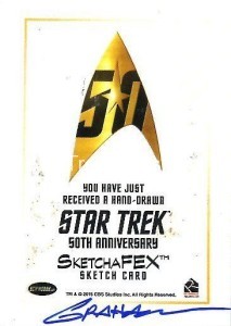 Star Trek The Original Series 50th Anniversary Trading Card Sketch Kevin Graham Back