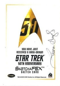 Star Trek The Original Series 50th Anniversary Trading Card Sketch Laura Inglis Back