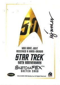 Star Trek The Original Series 50th Anniversary Trading Card Sketch Michael James Back