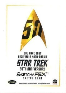 Star Trek The Original Series 50th Anniversary Trading Card Sketch Rich Molinelli Back