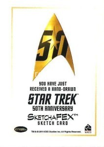 Star Trek The Original Series 50th Anniversary Trading Card Sketch Roy Cover Back