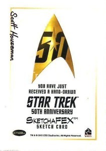 Star Trek The Original Series 50th Anniversary Trading Card Sketch Scott Houseman Back