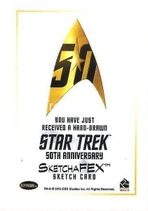 Star Trek The Original Series 50th Anniversary Trading Card Sketch Warren Martineck Back