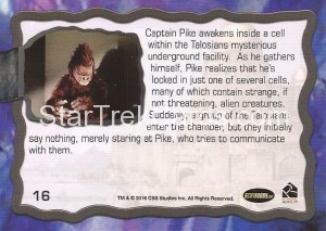 Star Trek The Original Series 50th Anniversary Trading Card The Cage 16 Back