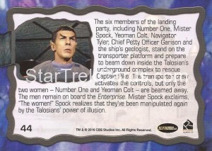 Star Trek The Original Series 50th Anniversary Trading Card The Cage 44 Back