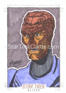 Star Trek Aliens Sean Moore Sketch Card Alternate