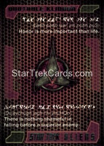 Star Trek Aliens Trading Card Q1
