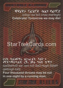Star Trek Aliens Trading Card Q6