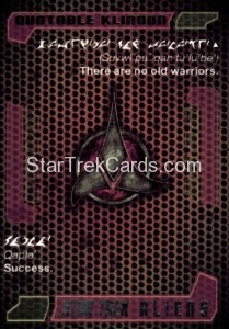 Star Trek Aliens Trading Card Q9
