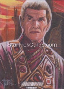 Star Trek Aliens Trading Card Sketch Javier Gonzalez Alternate