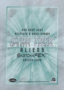 Star Trek Aliens Trading Card Sketch John Jackman Back