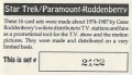 Star Trek Gene Roddenberry Promotional Set 2122 Trading Card 1
