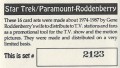 Star Trek Gene Roddenberry Promotional Set 2123 Trading Card 1