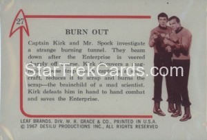 Star Trek Leaf Trading Card 27 Back