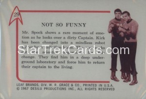 Star Trek Leaf Trading Card 29 Back