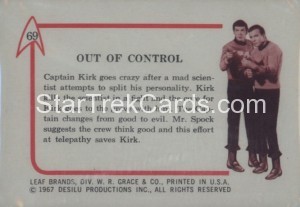 Star Trek Leaf Trading Card 69 Back