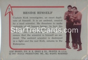Star Trek Leaf Trading Card 7 Back