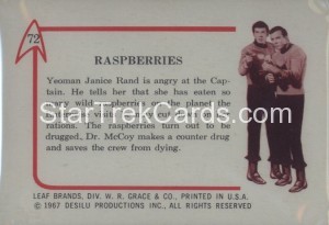 Star Trek Leaf Trading Card 72 Back