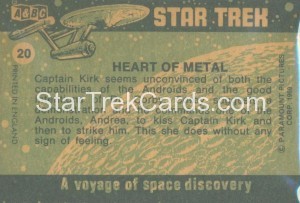 Star Trek ABC Trading Card 20 Back