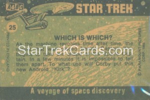 Star Trek ABC Trading Card 25 Back