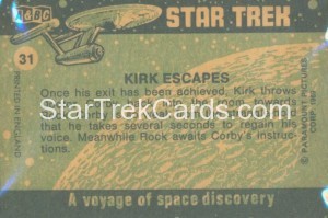 Star Trek ABC Trading Card 31 Back