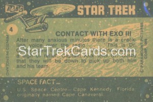 Star Trek ABC Trading Card 4 Back