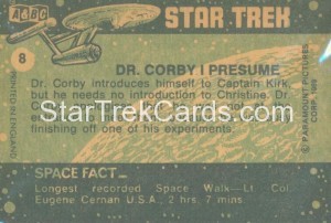Star Trek ABC Trading Card 8 Back