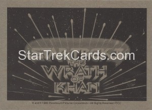 Star Trek II The Wrath of Khan FTCC Trading Card Back