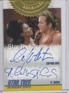 2009 Star Trek The Original Series Trading Card Autograph William Shatner Nichelle Nichols