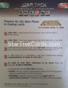 30 Years of Star Trek Reflections of the Future Phase Two Sell Sheet Front