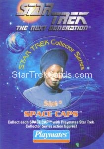 Federation Edition Playmates Action Figure Space Caps Trading Card Guinan
