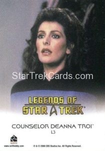 Legends of Star Trek Trading Card Counselor Deanna Troi L3 Back