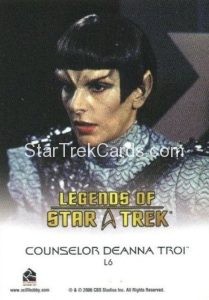 Legends of Star Trek Trading Card Counselor Deanna Troi L6 Back