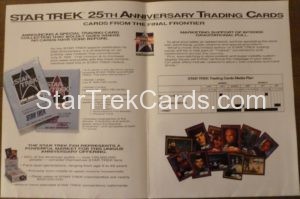 Star Trek 25th Anniversary Series I Trading Card Dealer Sell Sheet Alternate