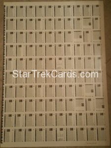 Star Trek 25th Anniversary Series II Trading Card Uncut Blue Sheet Back
