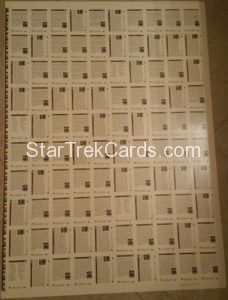 Star Trek 25th Anniversary Series II Trading Card Uncut Red Sheet Back