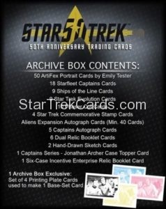 Star Trek 50th Anniversary Trading Card Archive Box Contents