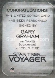 Star Trek 50th Anniversary Trading Card Autograph Gary Graham Back