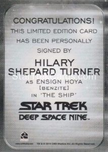 Star Trek 50th Anniversary Trading Card Autograph Hilary Shepard Turner