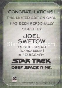 Star Trek 50th Anniversary Trading Card Autograph Joel Swetow DS9 Back