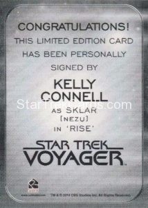 Star Trek 50th Anniversary Trading Card Autograph Kelly Connell Back